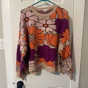 Colorful Floral Sweater